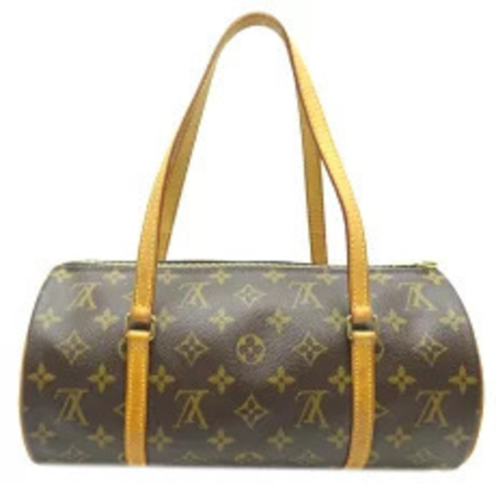Louis Vuitton Papillon Monogram Brown Clutch Handbag Brown